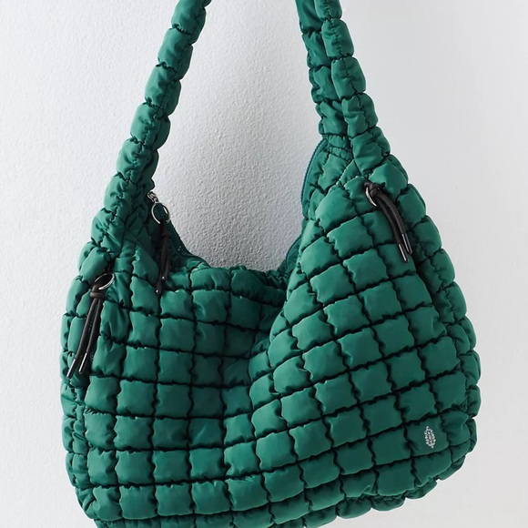 Free People Green Quilted Shoulder Bag - Picture 2 of 6